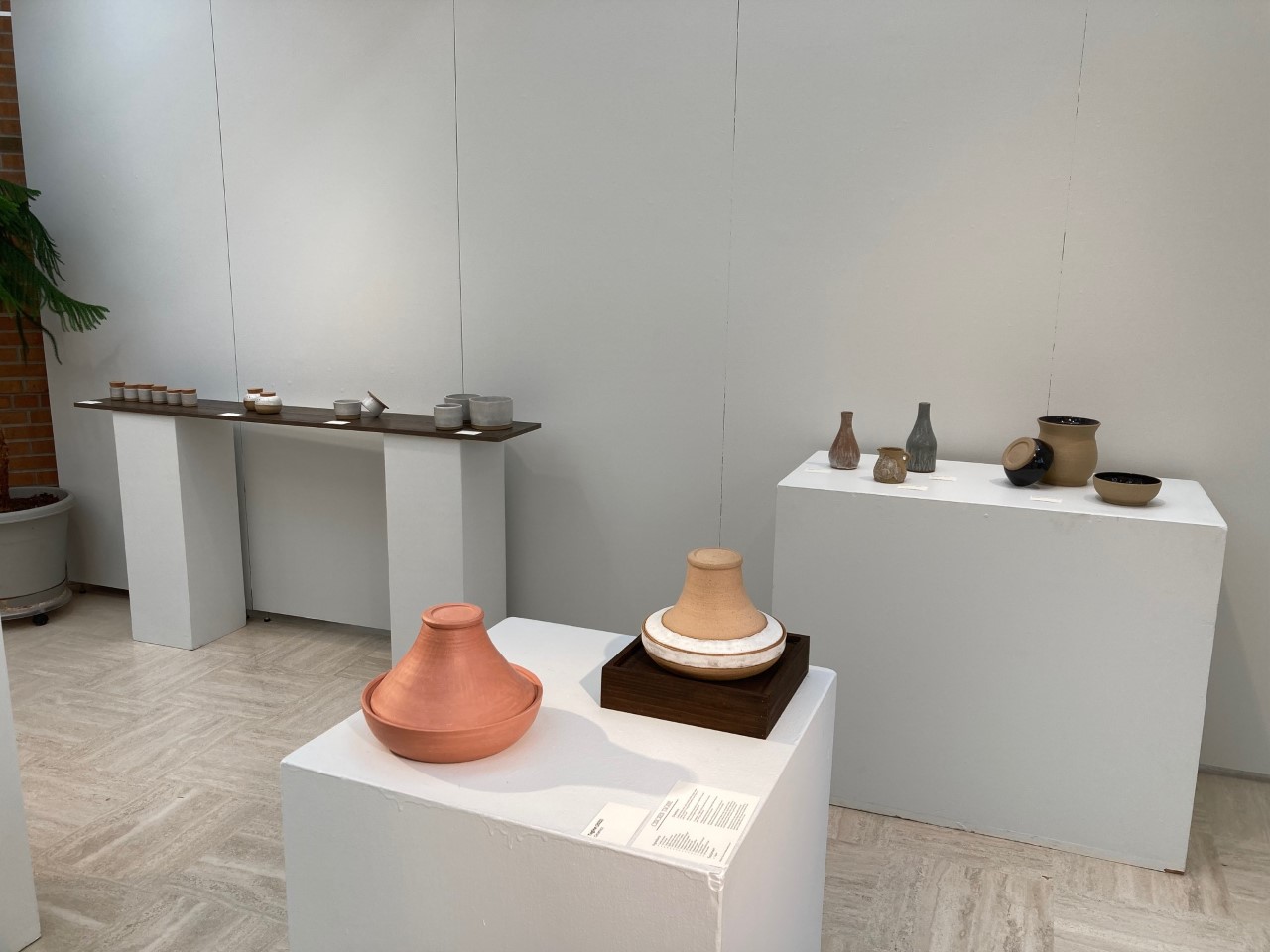 cooking vessels with cups and kitchen utensels in background